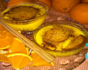 Natillas de huevo y naranja